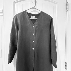 Rafaella Linen Blend Button Down Tunic